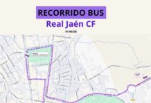 Plano del recorrido del autobús del Real Jaén