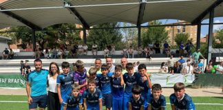 África Colomo asiste durante el fin de semana a algunas finales de la Copa Diputación de Fútbol y Fútbol Sala