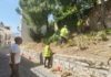 Trabajos de desbroce que se están realizando en la carretera de circunvalación a cargo del programa PFE
