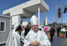 El Obispo de Jaén despide al Papa en su visita a España