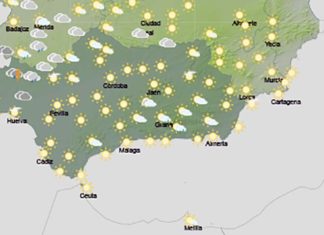 Cielos poco nubosos o despejados, con nubosidad de evolución diurna en las sierras que puede ir acompañada de chubascos ocasionales