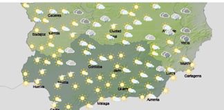 Cielos poco nubosos, con nubosidad de evolución diurna y sin descartar chubascos en las sierras