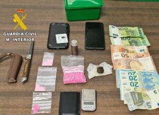 La Guardia Civil detiene a dos personas como presuntos autores de un delito contra la salud pública