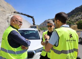 Actuaciones de emergencia en la A-44 y destaca la adjudicación de la rehabilitación del firme entre Cambil y el límite con Granada