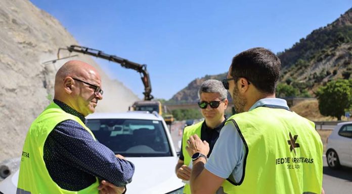 Actuaciones de emergencia en la A-44 y destaca la adjudicación de la rehabilitación del firme entre Cambil y el límite con Granada