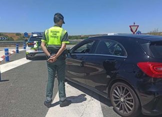Cinco heridos al salirse de la vía su vehículo en Marchal por la presencia de jabalíes en la vía