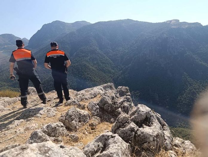 RETEN retén de Protección Civil Jaén en Cruz de la Chimba